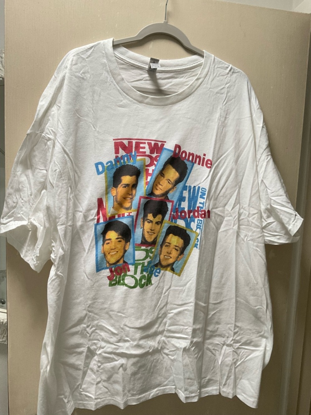 Gildan White New Kids On The Block Color Pop Graphic Tee - Mens